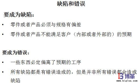缺陷和錯(cuò)誤的不同 缺陷和錯(cuò)誤的不同
